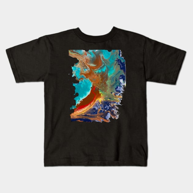 Abstract Flow 2 Kids T-Shirt by Spiced Red